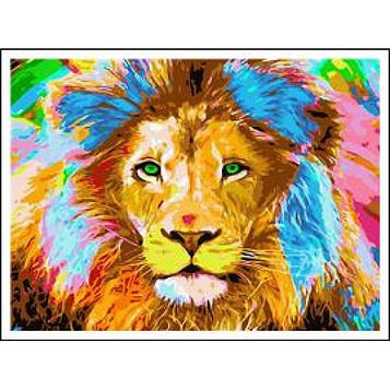 Картина за номерами 40х50 см DIY Барвистий лев (RA5347)