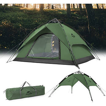 Намет Naturehike Automatic IV (4-місний) 210T polyester NH21ZP008 Forest Green