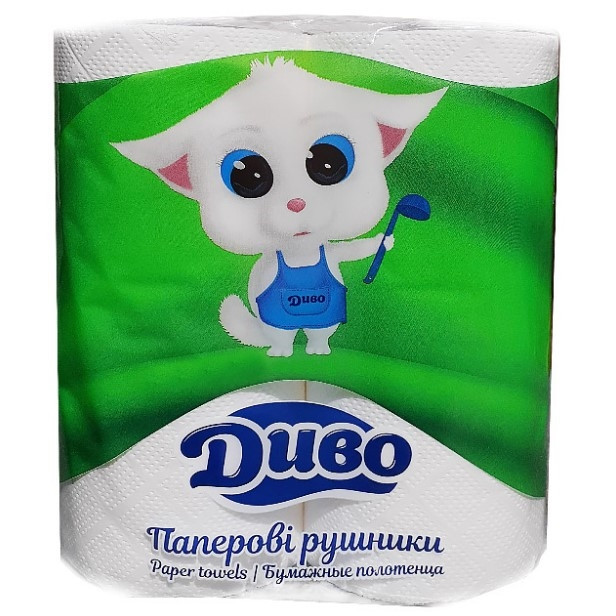 Паперові рушники "Диво", 2 рулони, фото 1