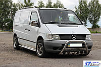 Пороги "Premium" Мерседес Вито 638 (d: 60мм) Mercedes Vito W638 1996-2003