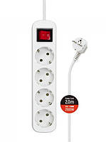 Мережевий фільтр СolorWay 4 розетки/2M White (CW-PSEA42W)