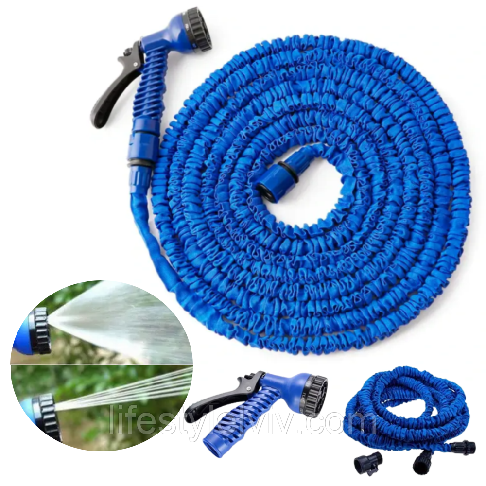 Шланг розтягуючий для поливу V-HOSE PRO 75 м з розпилювачем / Поливальний шланг для саду, фото 1