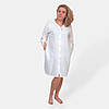 Жіноче літнє плаття-сорочка, р. 46-52 на ґудзиках з капюшоном із мусліну білий, ТМ TurkOtantik, Туреччина, фото 4