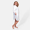 Жіноче літнє плаття-сорочка, р. 46-52 на ґудзиках з капюшоном із мусліну білий, ТМ TurkOtantik, Туреччина, фото 6