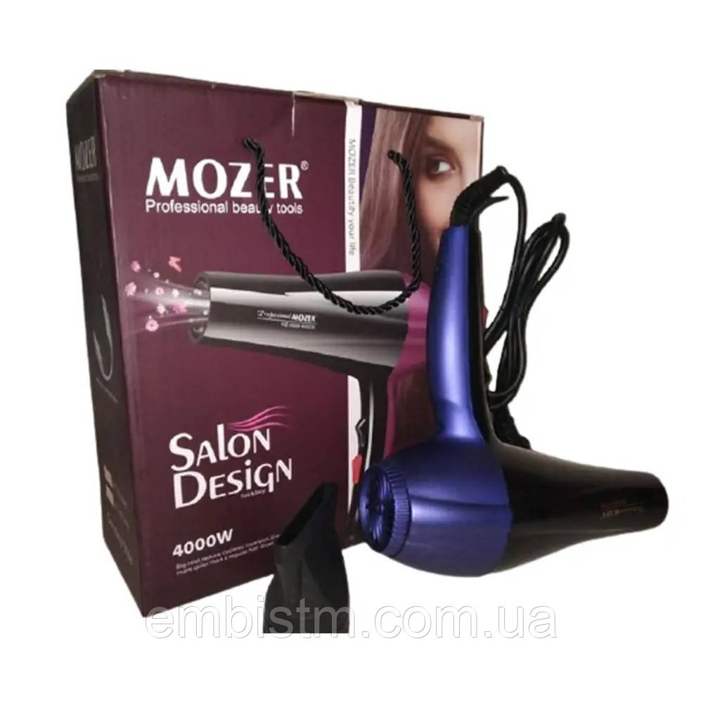 Професійний фен для сушіння волосся Mozer MZ 5929 Компактний Синій