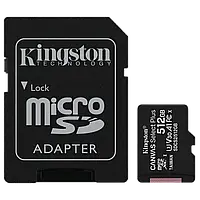Kingston 512GB micSDXC Canvas Select Plus 100R A1 C10 Card + ADP Модуль флэш-памяти