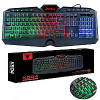 Игровая клавиатура JEDEL K504, с LED подсветкой / Компьютерная клавиатура / Клавиатура USB