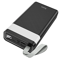 Power bank Hoco J73 30000 mAh портативна батарея повербанк з ліхтариком 2хUSB Black