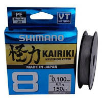 Оригінал! Шнур Shimano Kairiki 8 PE Steel Gray 150m 0.06mm 5.3kg (59WPLA58R10) | T2TV.com.ua