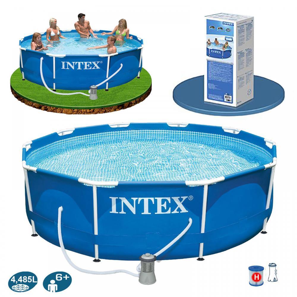 Басейн круглий Intex 28212 розміри 366х76см на 6503л з фільтром і зливним клапаном