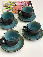 Набор чайный 4 чашки 4 блюдца Olens "Голландия" 300 мл керамика для дома и ресторана 101-2319L/2316L
