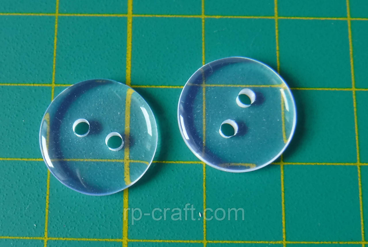 Гудзик пластиковий, круглий, 15 мм, фото 1