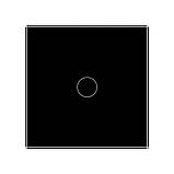 Сенсорна кнопка 1 сенсор Імпульсний вимикач Майстер кнопка Livolo чорний скло (VL-C701H-12), фото 3