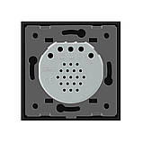 Сенсорна кнопка 1 сенсор Імпульсний вимикач Майстер кнопка Livolo чорний скло (VL-C701H-12), фото 5