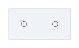Сенсорний прохідний/перехресний вимикач 2 сенсора (1-1) Livolo білий скло (VL-C701S/C701S-11), фото 2