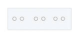 Сенсорний вимикач 6 сенсорів (2-2-2) Livolo біле скло (VL-C702/C702/C702-11), фото 2