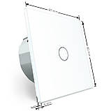 Комплект Сенсорний прохідний/перехресний диммер Livolo білий скло (VL-C701H/C701H/S1B-11), фото 3