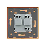 Розетка із заземленням Livolo золото скло (VL-C7C1EU-13), фото 5