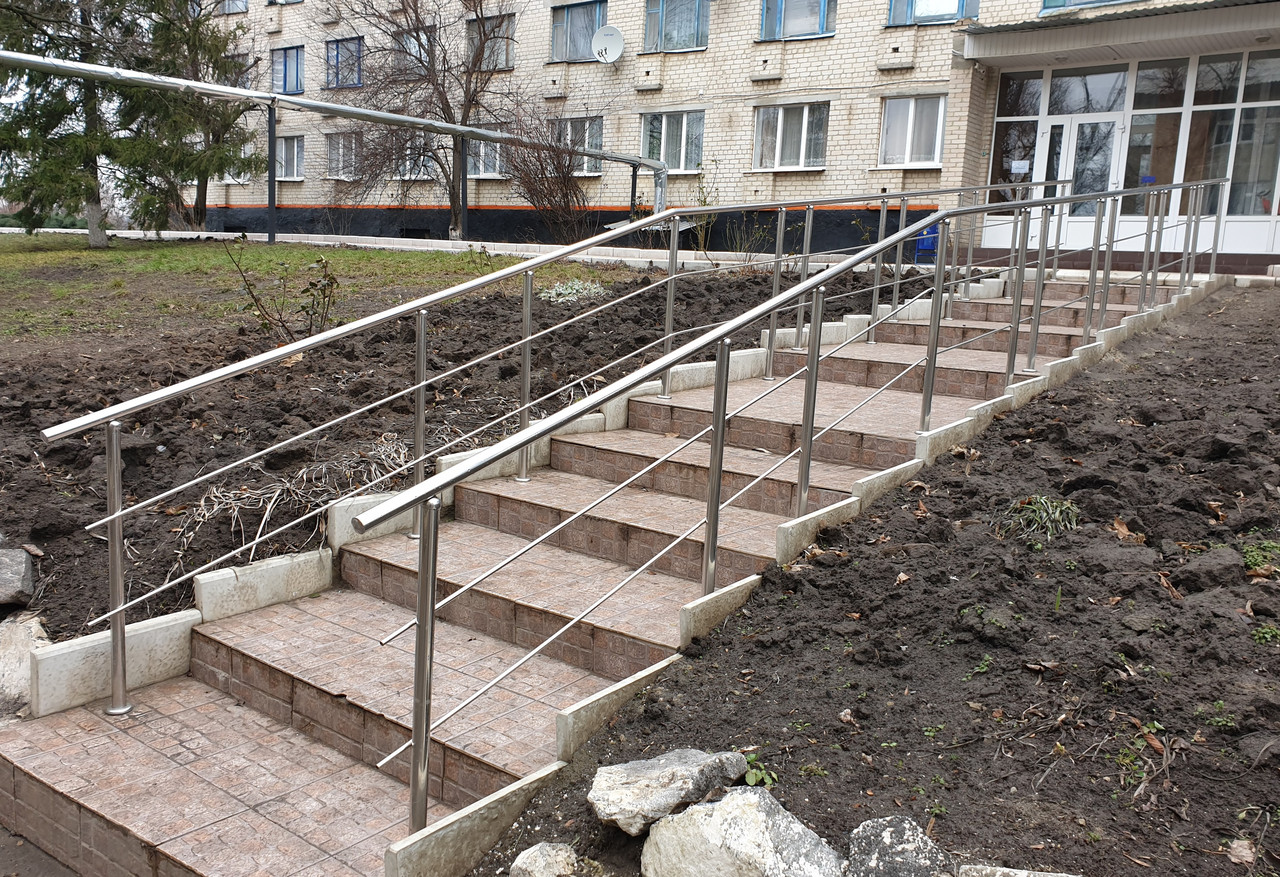 Перила для сходів з нержавіючої сталі, фото 1