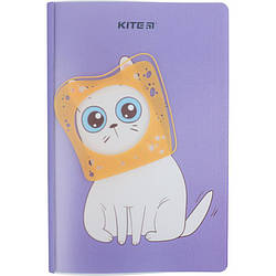 Блокнот пластиковий Kite Bread cat K22-460-4, А5+, 40 аркушів, клітинка