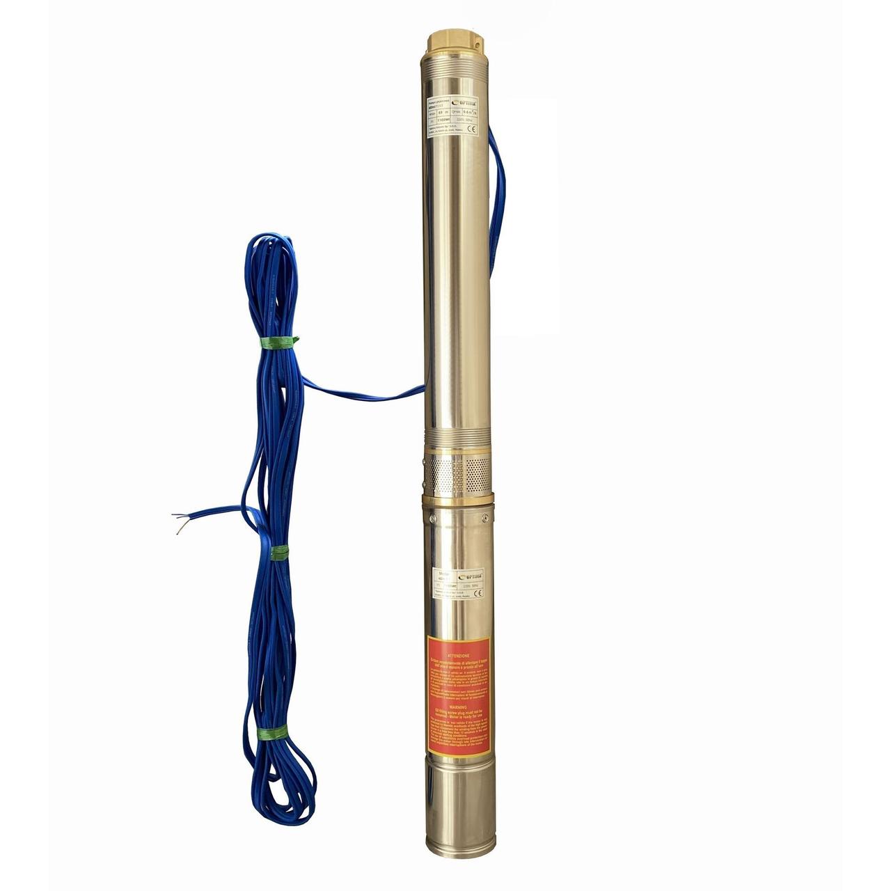 Насос свердловинний із підвищеною вуст-тью до піску OPTIMA 4SDm6/11 1,1 кВт 69м + пульт NEW