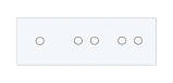 Сенсорний вимикач 5 сенсорів (1-2-2) Livolo білий скло (VL-C701/C702/C702-11), фото 2