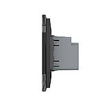 Сенсорний вимикач Sense 1 сенсор Livolo чорний (722000112), фото 4