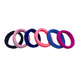 Набір із 6 різнокольорових безшовних резинок для волосся з мікрофібри 5,5 см, фото 7