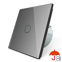 Сенсорний прохідний/перехресний вуличний вимикач Вологозахищений 1 сенсор Livolo білий скло (VL-C701S-IP-11) Wenzhou Livolo Electric Co., Ltd., Сірий