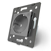 Розумний механізм розетка ZigBee із заземленням Livolo сірий (VL-FCTC16AZ-2IP)