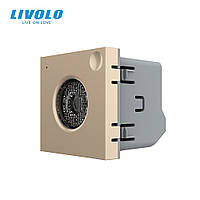 Розумний механізм датчик звуку та освітленості Livolo золотий ZigBee (VL-FCJZ-2AP)