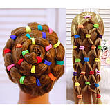 Набір із 6 різнокольорових безшовних резинок для волосся з мікрофібри 5,5 см, фото 10