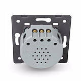 Сенсорний вимикач LIVOLO, 2-сенсорний, 5А 230В, без нейтралі (VL-FC2-2G), фото 4