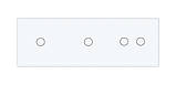 Сенсорний вимикач 4 сенсора (1-1-2) Livolo білий скло (VL-C701/C701/C702-11), фото 3