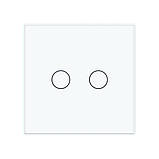 Розумний сенсорний ZigBee вимикач 2 сенсора Livolo білий скло (VL-C702Z-11), фото 2