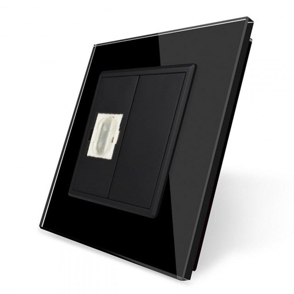 Розетка HDMI Livolo чорний скло (VL-C791HD-12)