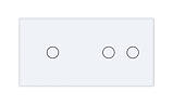 Розумний сенсорний ZigBee вимикач 3 сенсора (1-2) Livolo білий скло (VL-C701Z/C702Z-11), фото 2