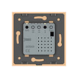Розетка USB-A і USB-C 36W Livolo золотое скло (VL-C7FCUA18W.UC18W-2AP), фото 5