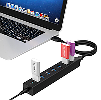 USB хаб Orico H7013-U3 USB 3.0 7 портів з блоком живлення hub концентратор, фото 11