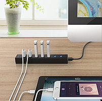 USB хаб Orico H7013-U3 USB 3.0 7 портів з блоком живлення hub концентратор, фото 8