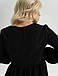 Молодіжне жіноче плаття вільного крою з довгим рукавом, чорне, фото 5