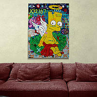 Репродукция картины Барт Симпсон HolstPrint размер 60 x 90 см