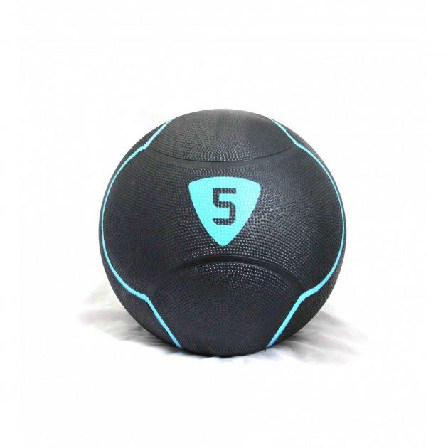 Медбол LivePro SOLID MEDICINE BALL чорний 5кг LP8110-5