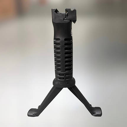 Рукоятка перенесення вогню DLG TACTICAL (DLG-066-black), Чорна, з сошками, з планкою пікатінні, висота до 220 мм, фото 1