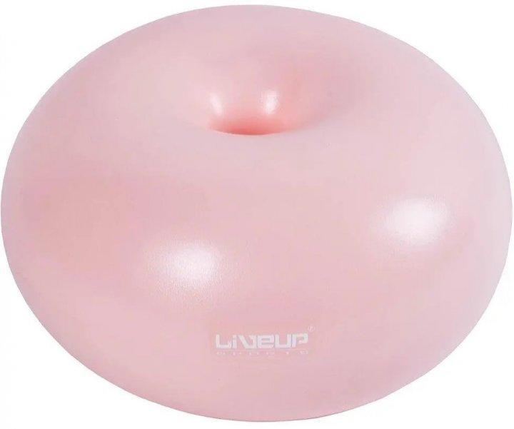 Фітбол LiveUP DONUT BALL рожевий 45х25см LS3567-p