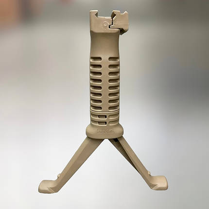 Рукоятка перенесення вогню DLG TACTICAL (DLG-066-beige), Койот, із сошками, з планкою пікатінні, висота до 220 мм, фото 1