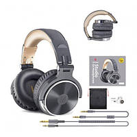 Навушники дротові OneOdio Studio Pro 10, складані, мікрофон, сіро-бежеві, 106710