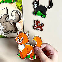 Вкладиш, пазл, Більше менше: домашні тварини Ань-янь 23*16 см (ПСД077), фото 2