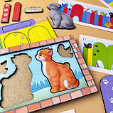 Гра з картками Котики за парканом 16*23*5 см 51 дет 14 карток дерево (ПСФ150), фото 2