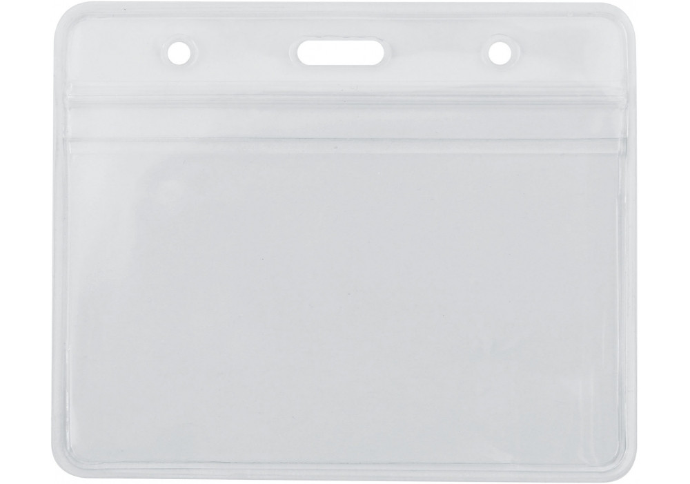 Бейдж горизонтальний 108х70мм замок zip lock PVC Optima O45611